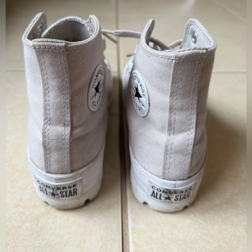 Converse Chuck Taylor All Star Move Tan Canvas Platform HT Sneakers Size W-6 - Picture 8 of 14